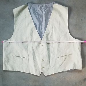 Beige & Gray Mens Suit Dress Vest 2XL